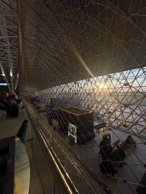 Sunset in the Zagreb airport