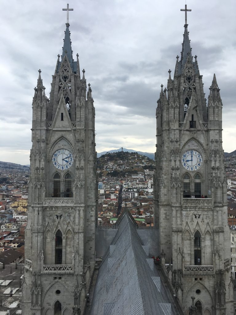This is the Basilica in the historic center of Quito. It's the youngest cathedral in the historic center and also the largest!