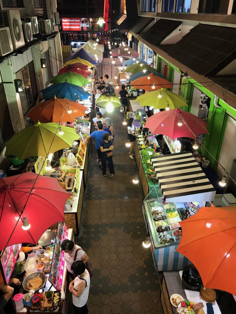 The night bazaar on the east side of the city