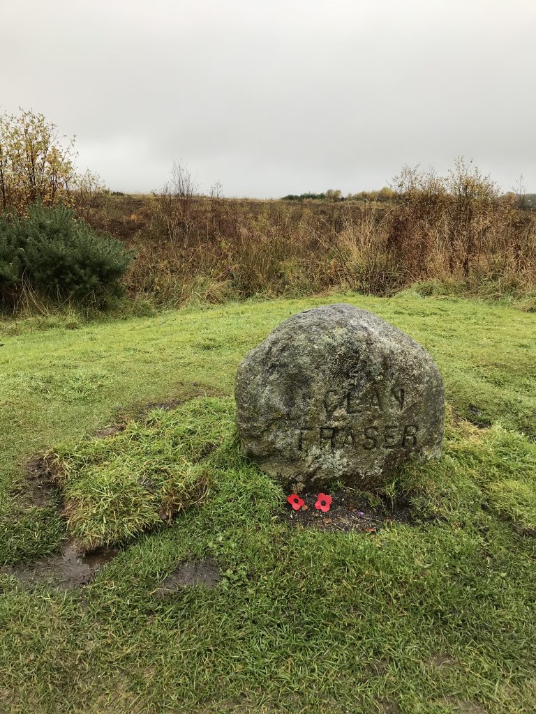 This is Culloden Battlefield. Jamie Fraser led Clan Fraser in the battle in the Outlander series.