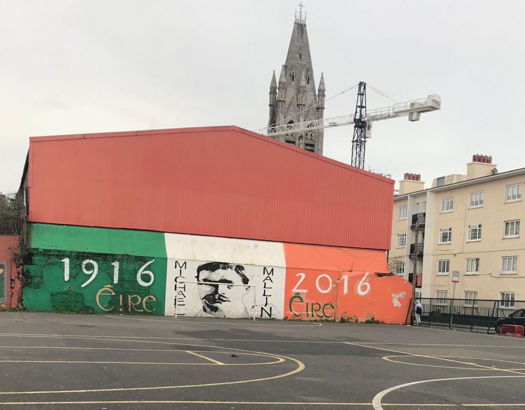 Mural in commemoration of Michael Mallin, a hero in the 1916 Easter Rising