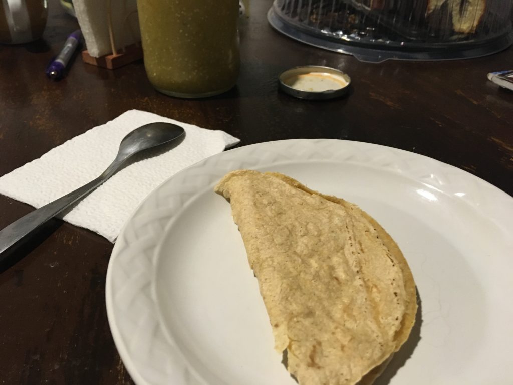 Quesadilla with cheese from Oaxaca