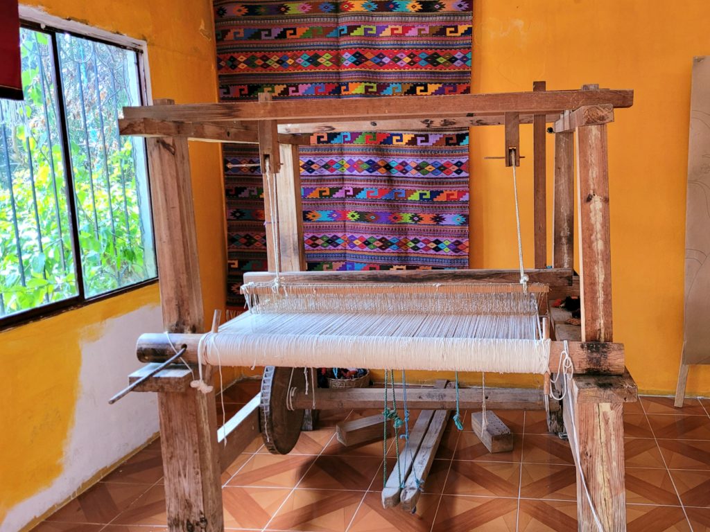 A look at the looms used for weaving.