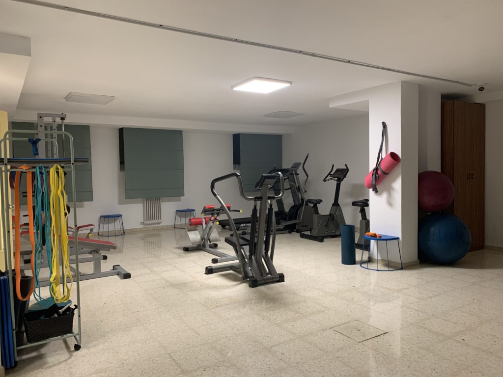Our gym that is always open, and where weekly yoga and workout classes take place. Having a gym in a residencia is rare, so we are lucky!