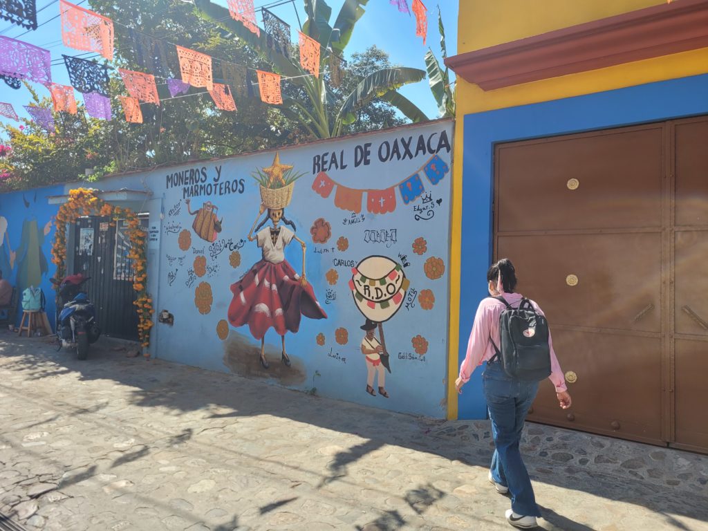 Day of the Dead mural in the neighborhood of Jalatlaco in Oaxaca. 