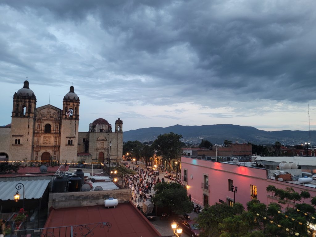 A beautiful view of the city at dusk. Hasta luego, Oaxaca!