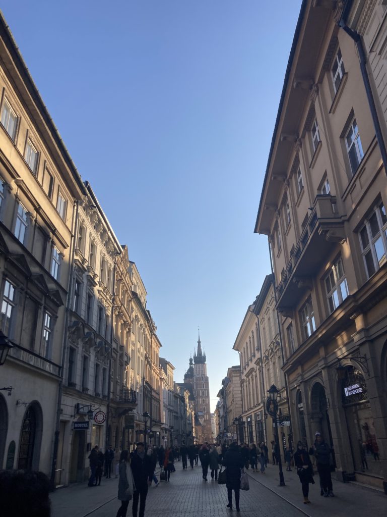 Walking through the streets of Krakow