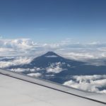 Image of Mount Fuji, or Fuji-san, taken from my plane as we fly into Nagoya.