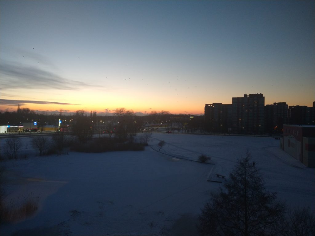 Sunset over Klaipeda