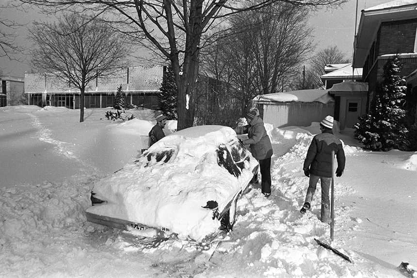 Digging out after the great blizzard of January 1978