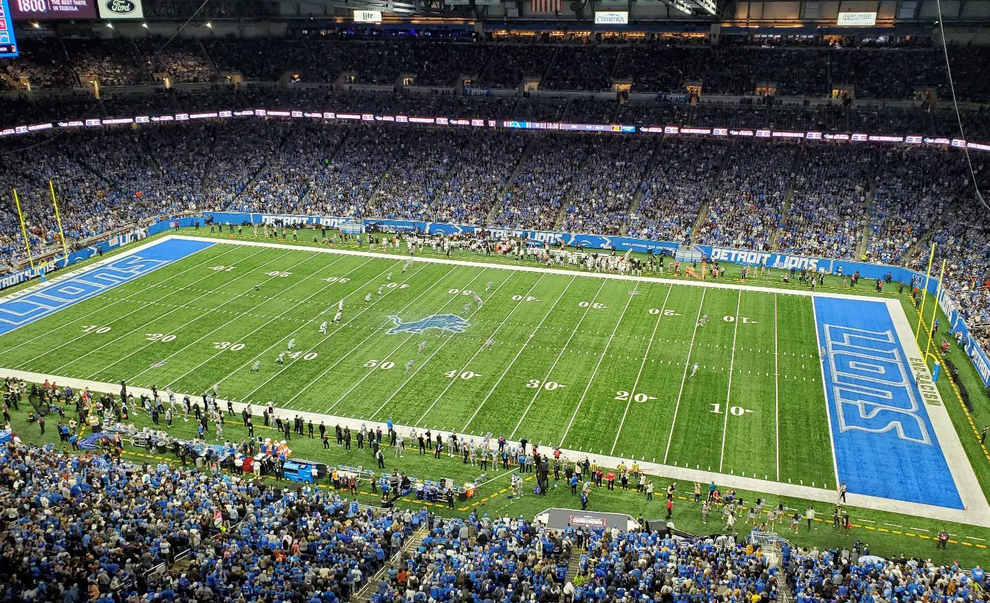 Ford Field during a Detroit Lions football game