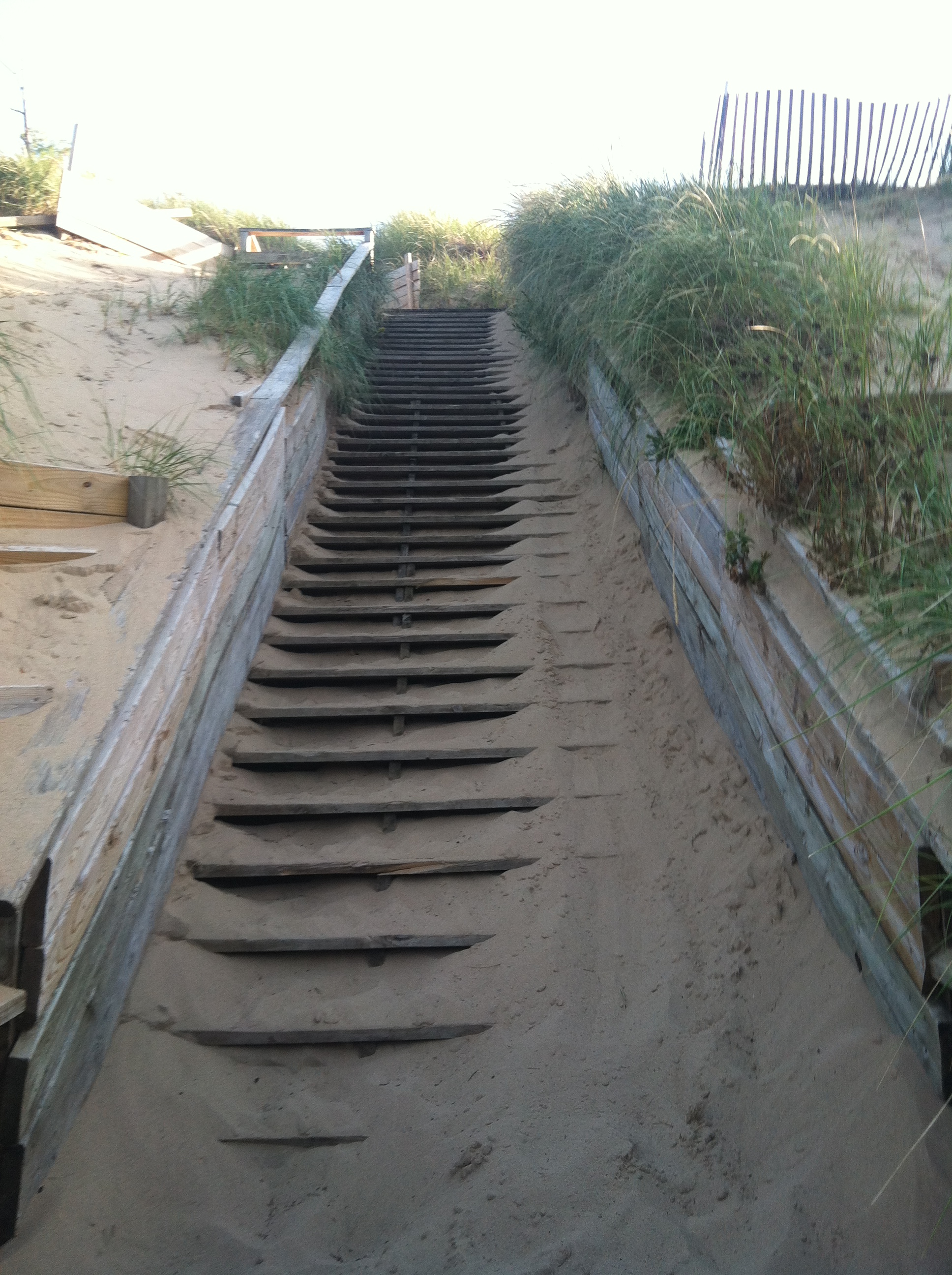 The first staircase up the dune