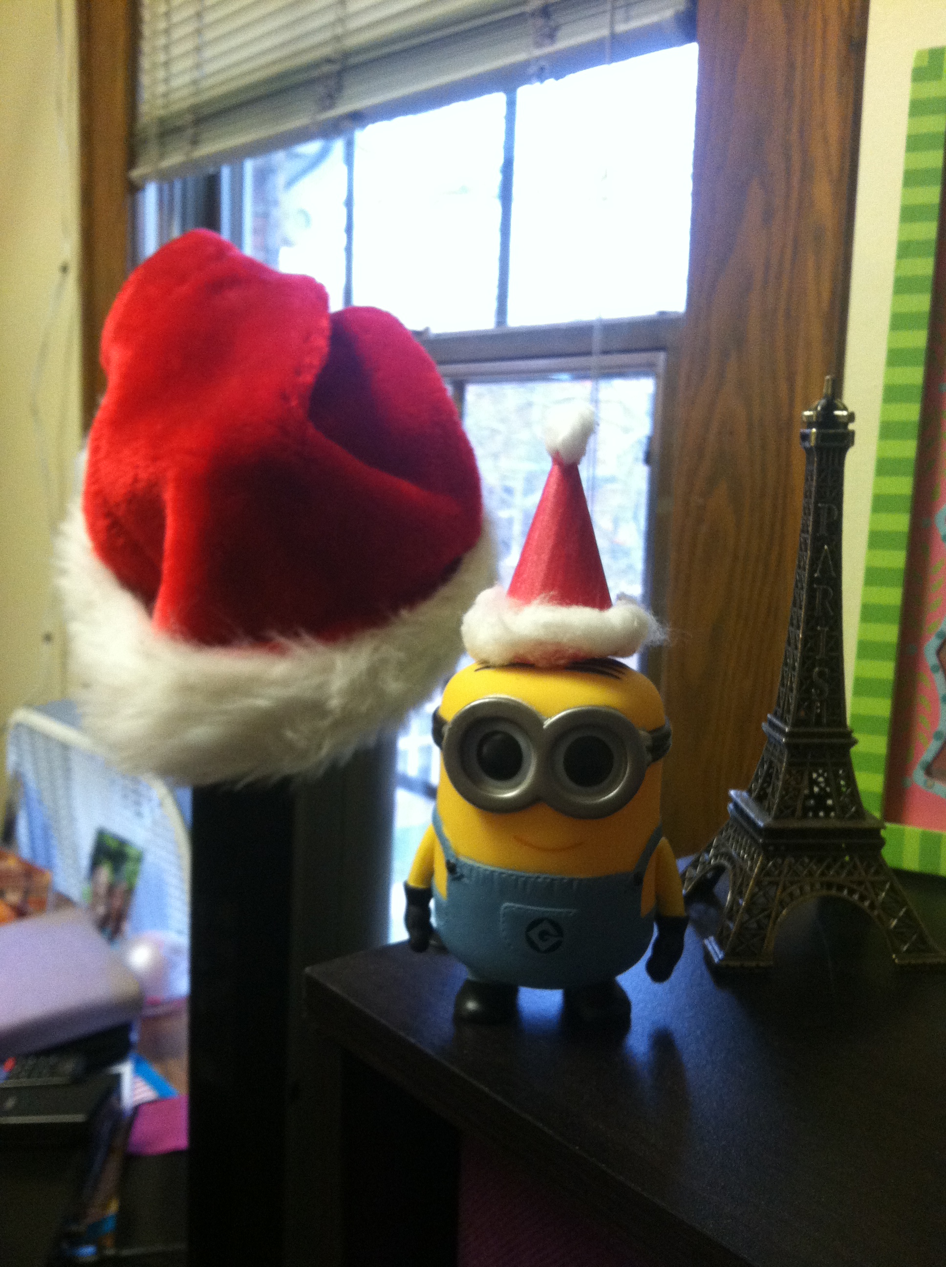 We had to get our minion and tv in the spirit of the season as well