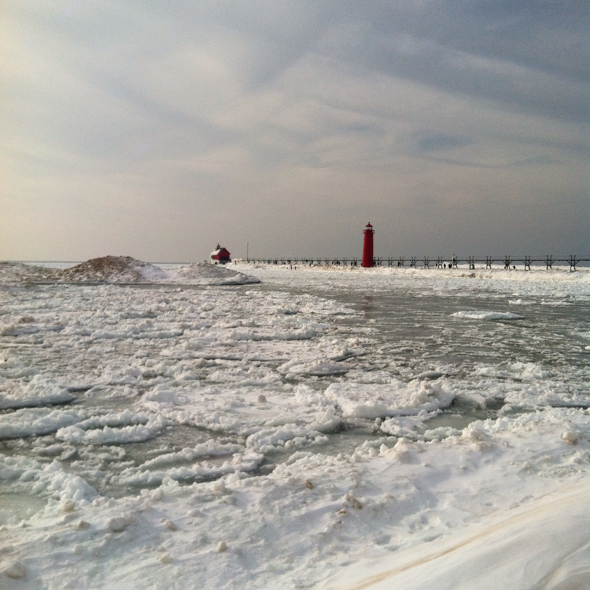 I still am amazed at how cool (no pun intended) the frozen landscape of Lake Michigan is.