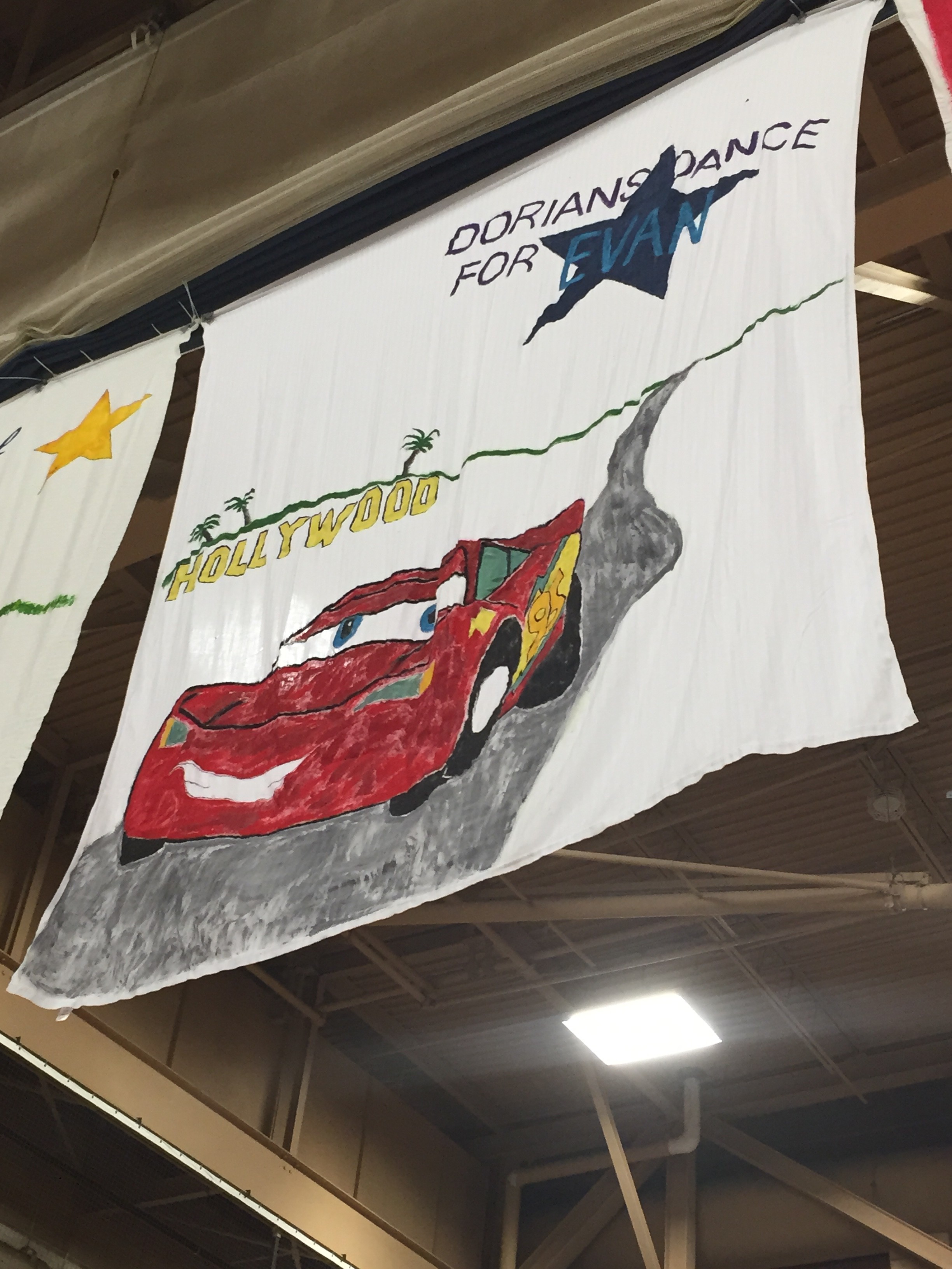 Our banner for our Miracle Child, Evan!
