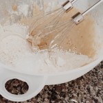 Flour, baking powder, baking soda added.