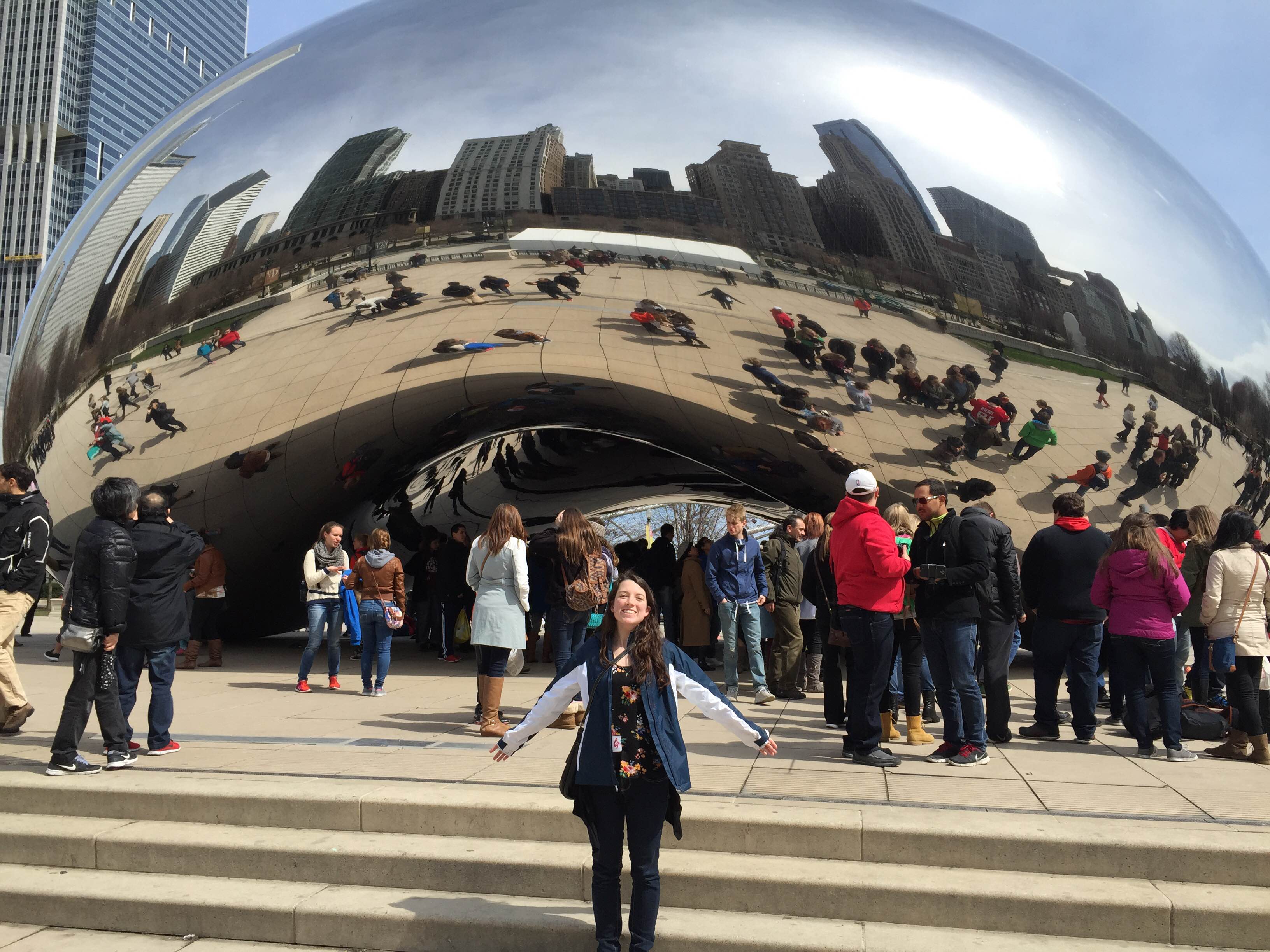 Me at my favorite place: the Bean! I will never get over how cool it is