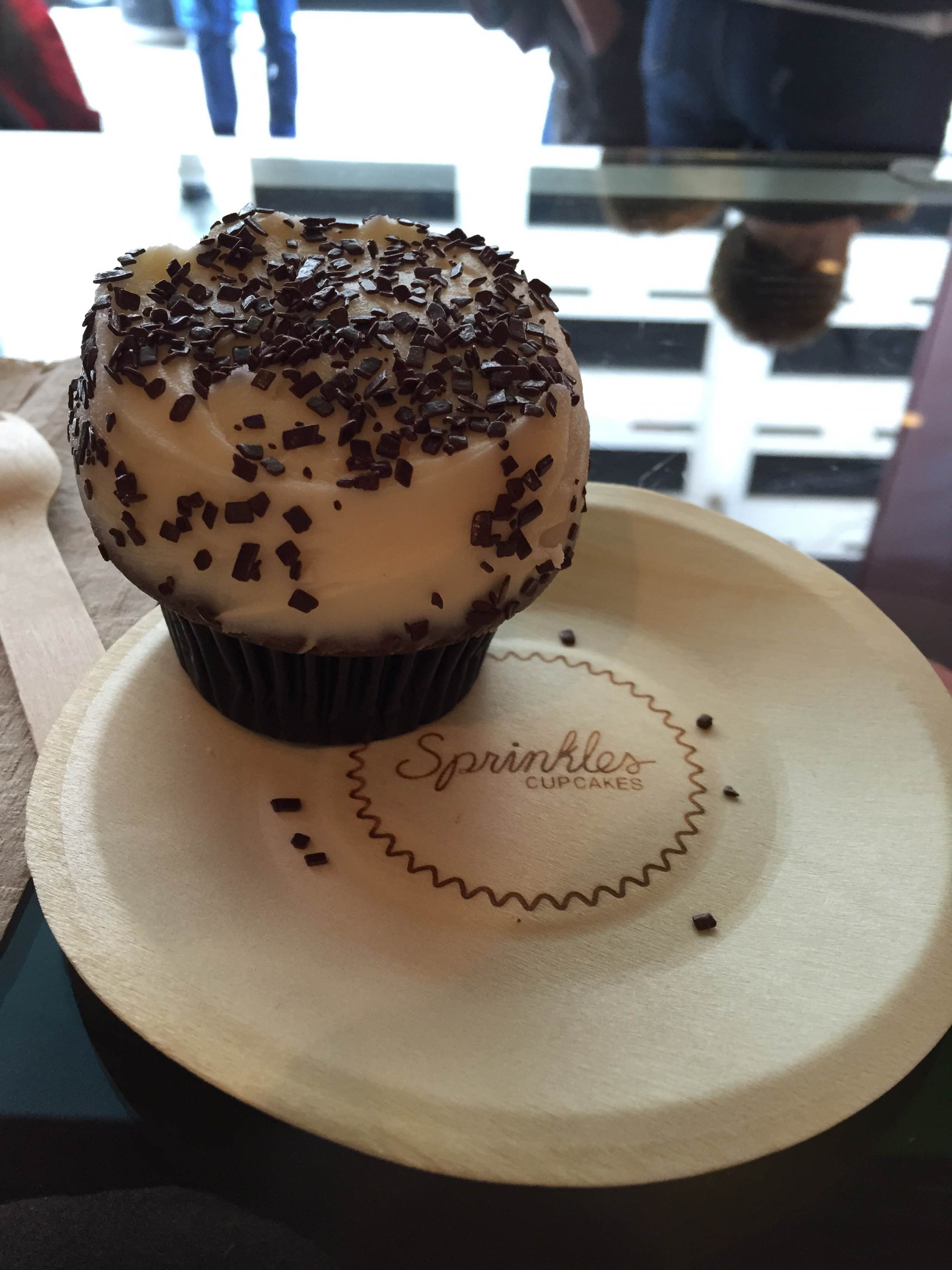 A Sprinkles cupcake! Overpriced but super delicious so definitely worth it