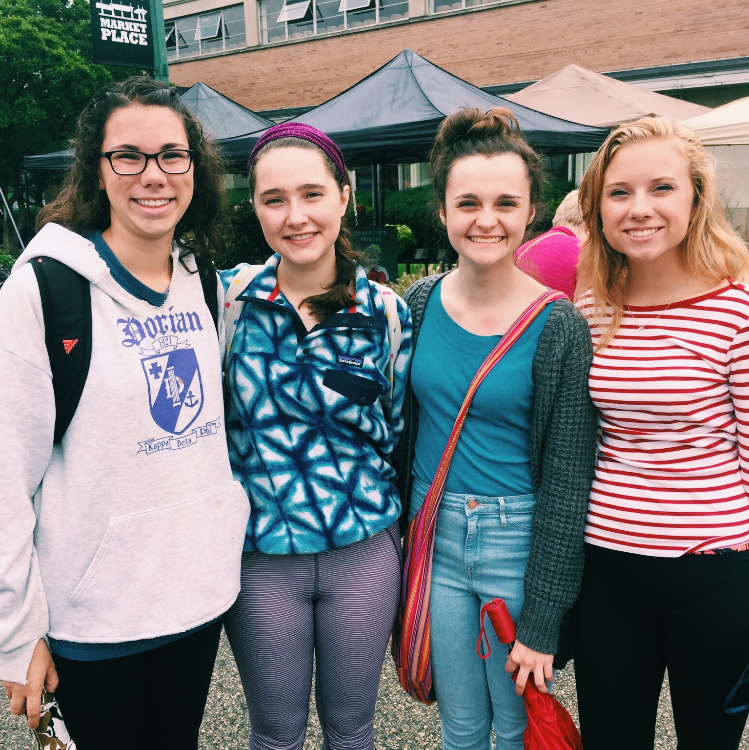 On Saturday my friends and I went to the farmer's market in downtown Holland!