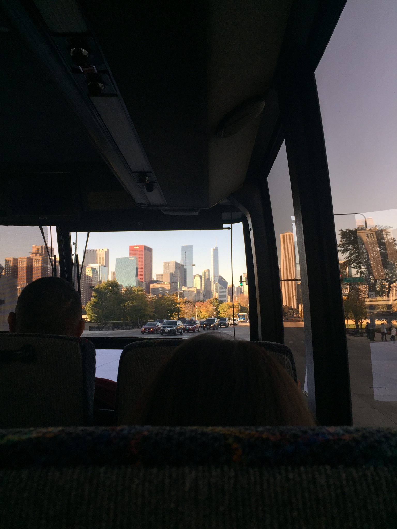 Chicago through the bus window