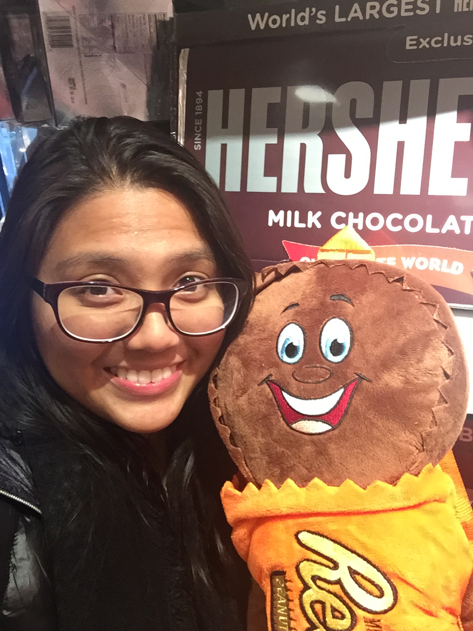 Me with Hershey's plush
