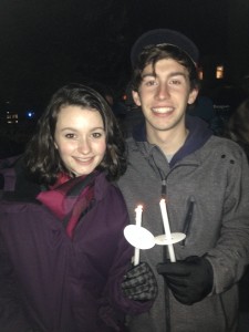 Hayley visited me for the tree lighting ceremony.