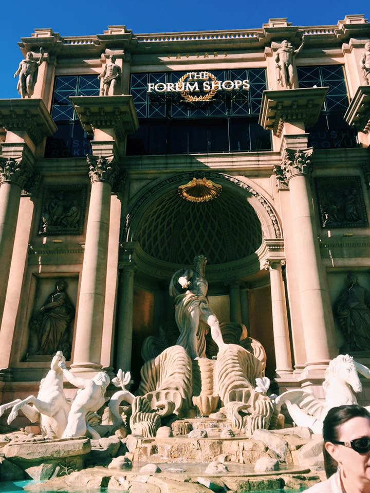 The entrance to the Forum Shops