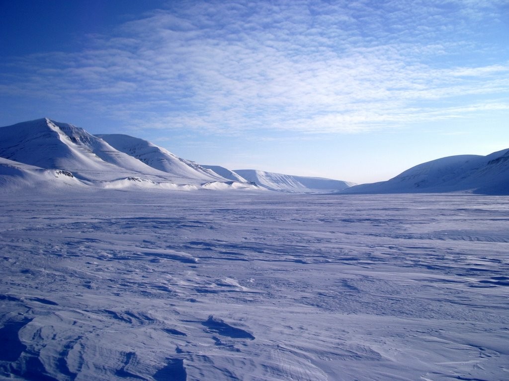 The "icy desert" at The North Pole.