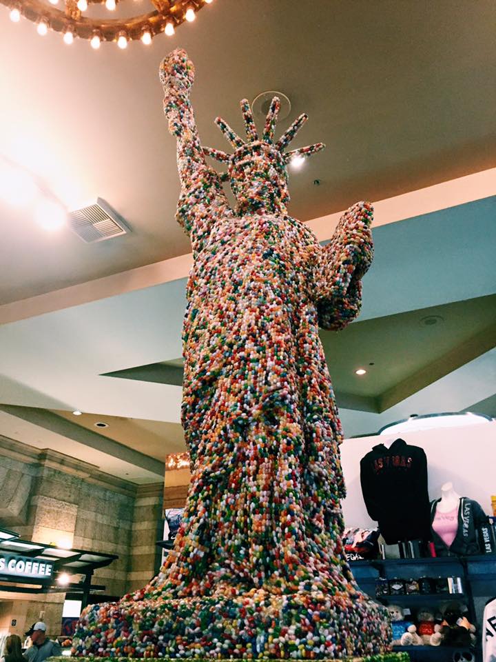 A Statue of Liberty made of jelly beans!