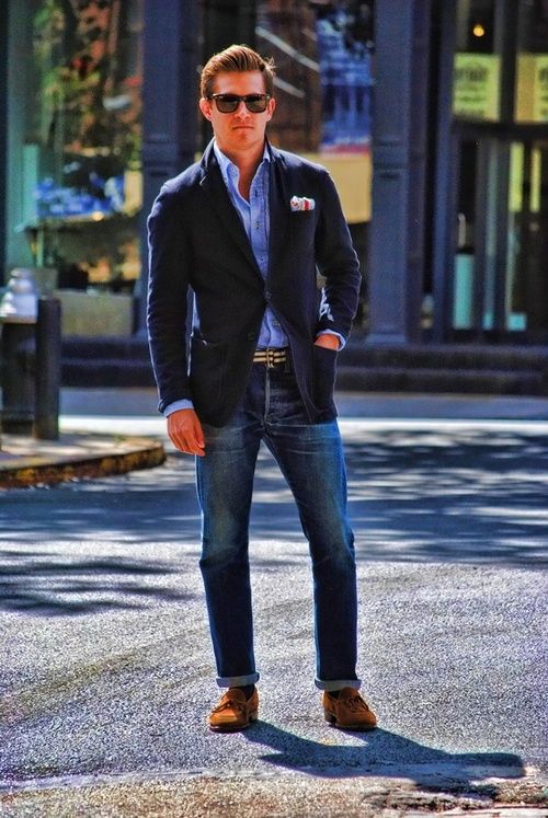 smart casual blue jeans