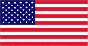 The national flag of the Unite States of America.