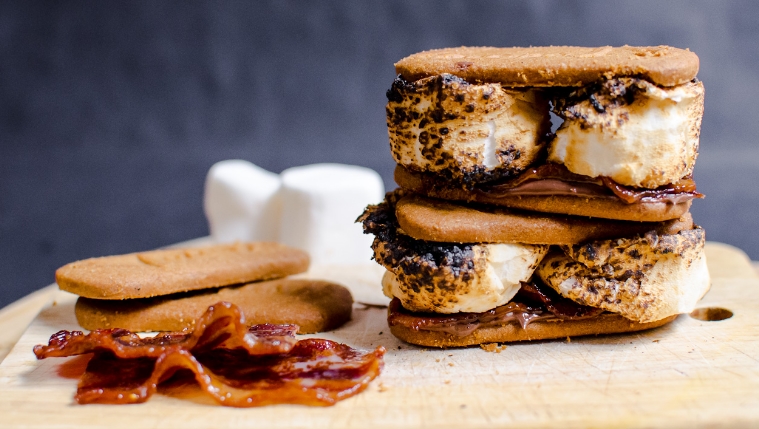 Nutella Candied Bacon S’mores