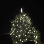 A lit Christmas tree