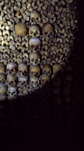 Skulls arranged to resemble a doorway to heaven.