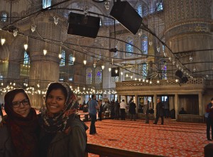 inside the Blue Mosque, Istanbul
