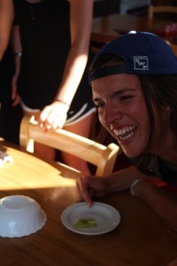 This is the "wait, do I actually have to lick this wasabi off this plate?!" face.. Yes, yes you do.